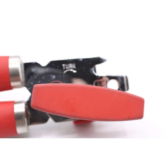 Cuisinart Red Handle Can Opener Manual Stainless Steel Kitchen Tool - Picture 3 of 7